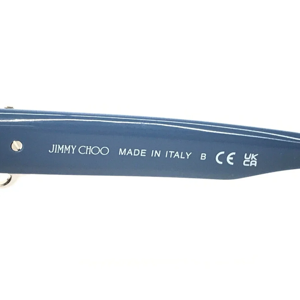 Jimmy Choo Sunglasses JC5007 5012/19 Shiny Blue Cat Eye w/ Blue Gradient Lenses
